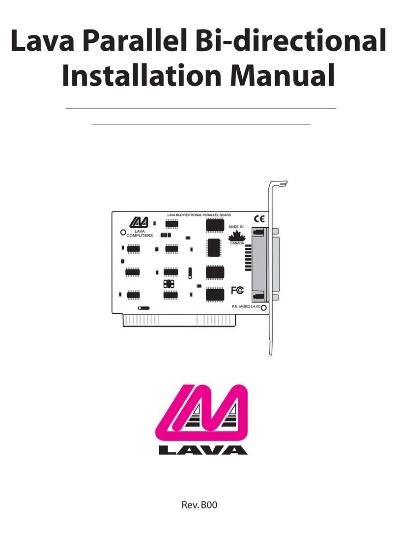 Lava Computer Parallel Bi-directional installation manual