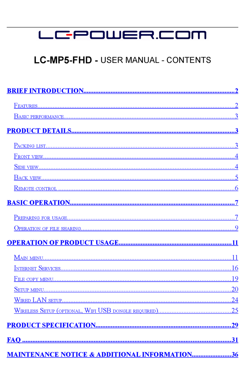 LC-POWER LC-MP5-FHD User manual