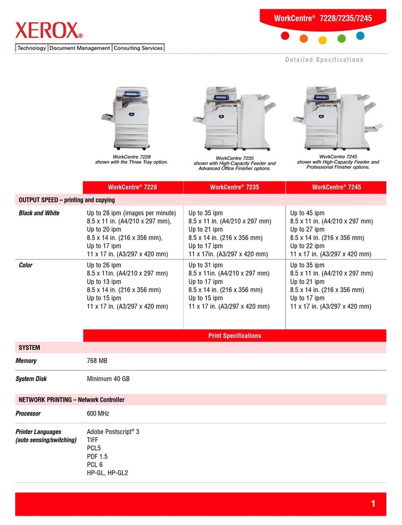 Xerox WorkCentre 7228 Operating and maintenance manual