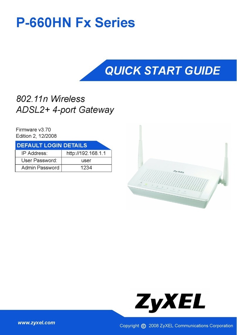 ZyXEL Communications P-660HN-Fx series quick start guide