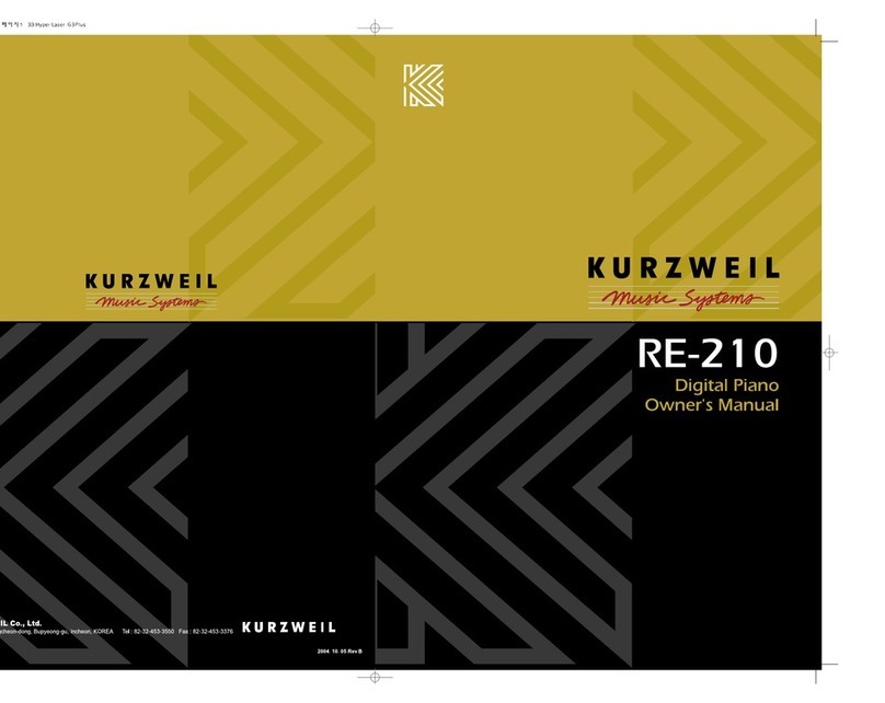 Kurzweil RE-210 User manual