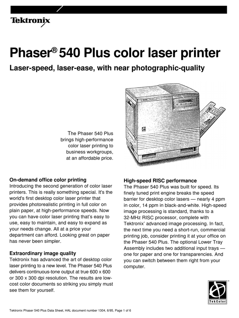 Tektronix Phaser 540 User manual