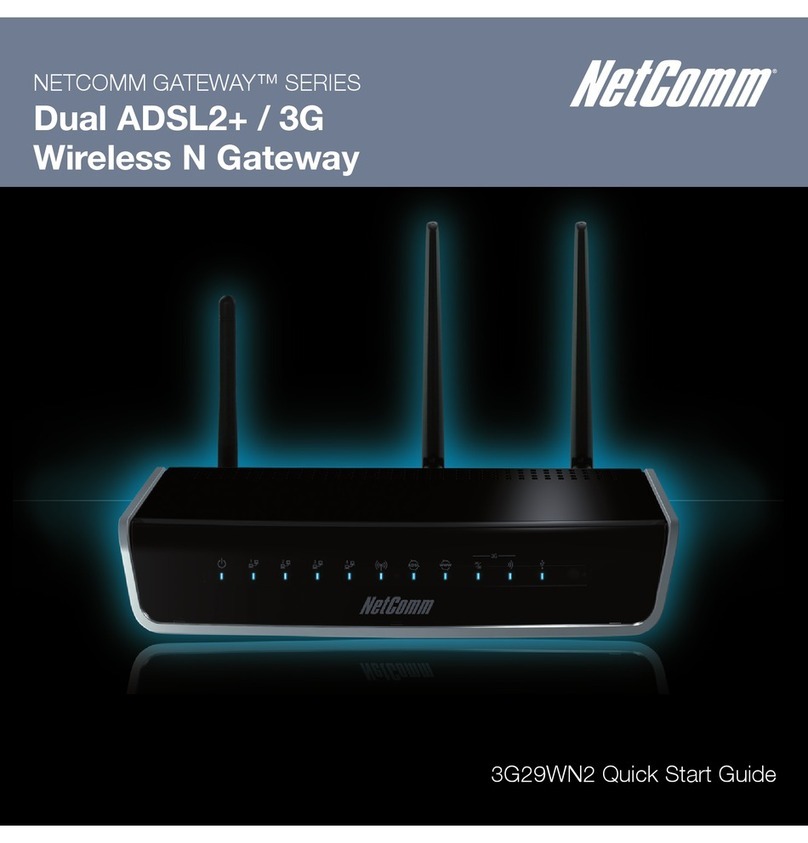NetComm 3G29WN2 GATEWAY SERIES User manual NetComm 3G29WN2 GATEWAY SERIES User manual