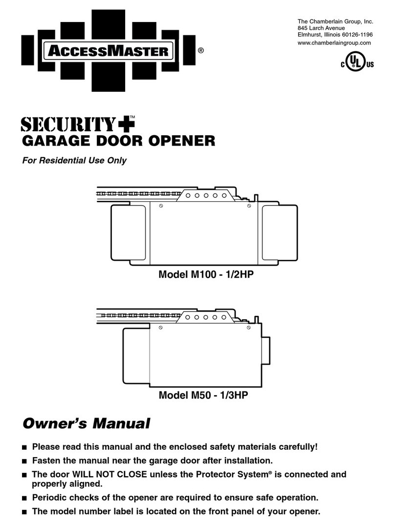 Chamberlain M50 - 1/3HP owner's manual