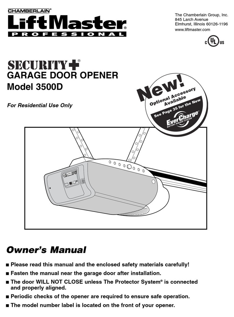 Chamberlain security+ 3500D owner's manual