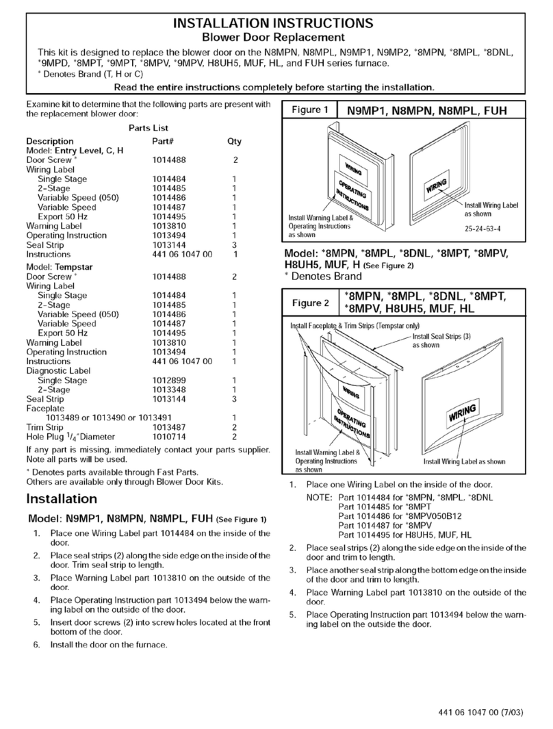 ICP H9MPT050F12B1 installation instructions