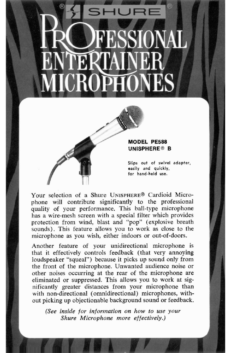 Shure PE588 Brochure & specs