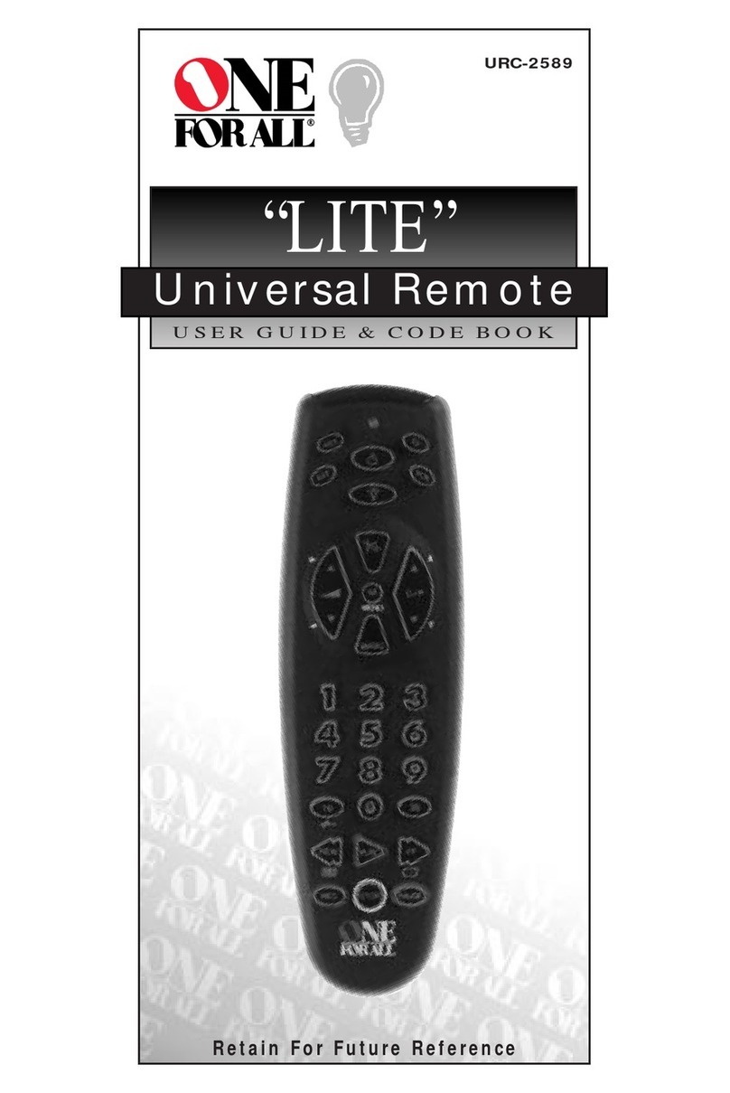 One Forall LITE URC-2589 User guide & code book