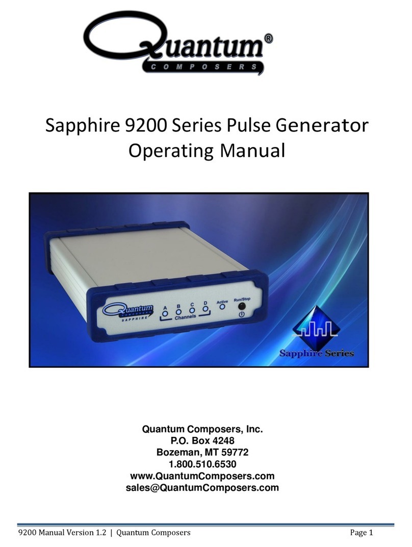 Quantum Composers Sapphire 9200 Series operating manual