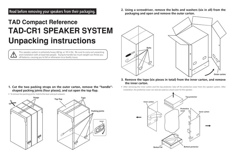 TAD TAD-CR1 unpacking instructions