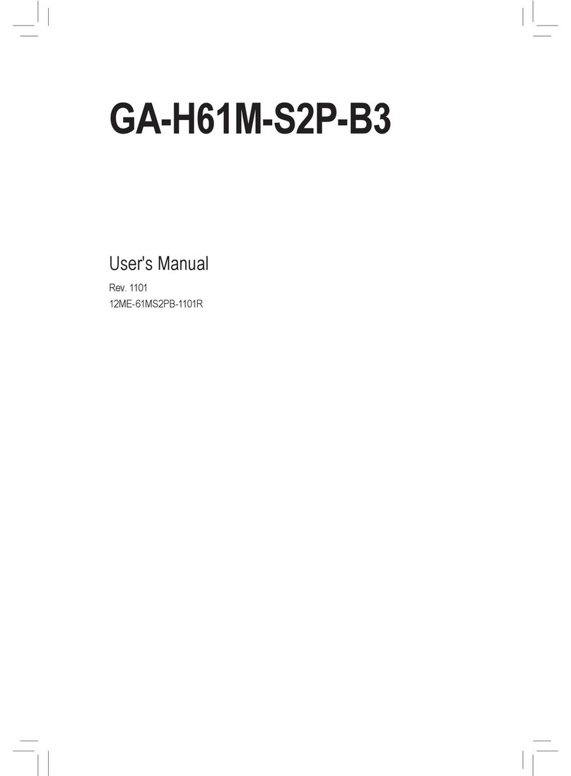 Gigabyte GA-H61M-S2P-B3 user manual