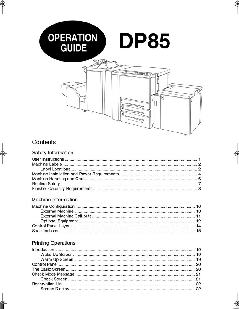 Konica Minolta DP-85 User manual