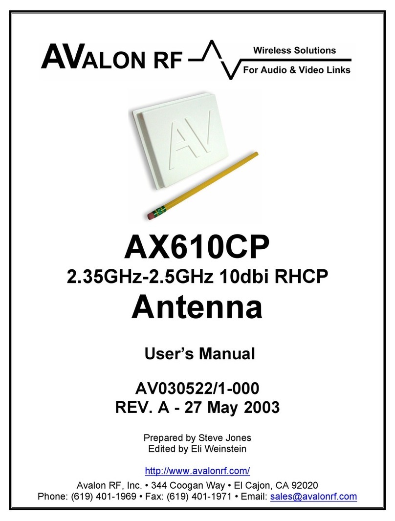 Avalon RF AX610CP user manual