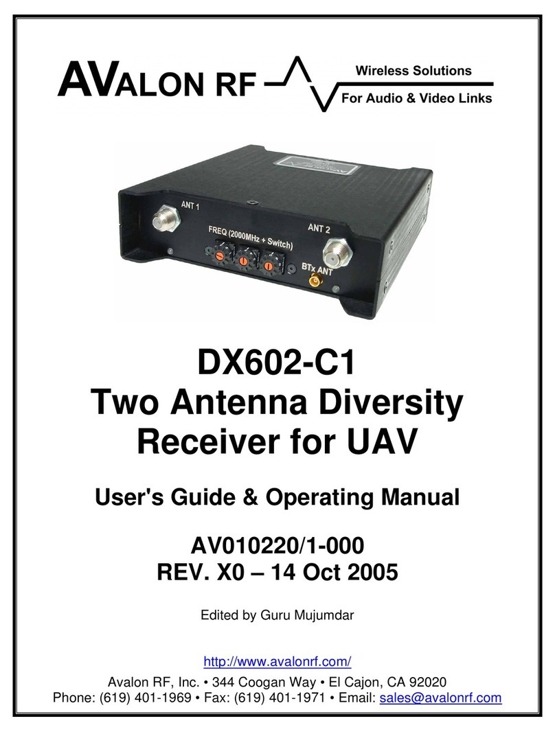 Avalon RF DX602-C1 User manual