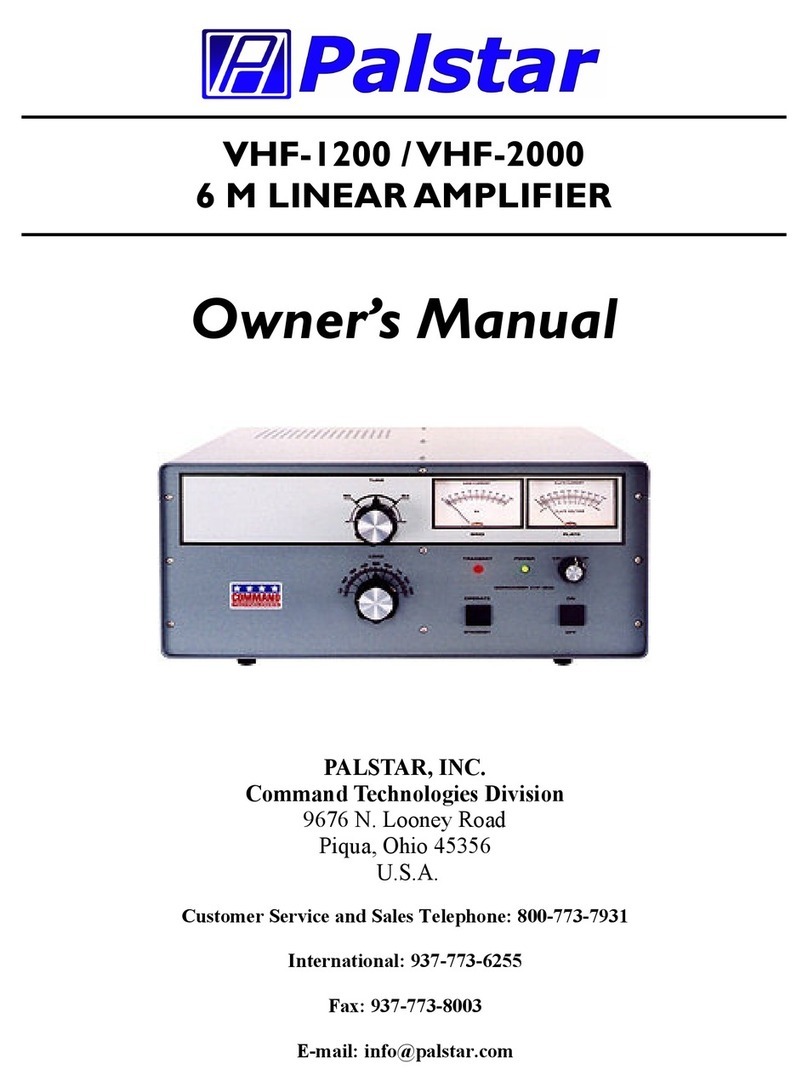 Palstar Commander VHF-1200 owner's manual