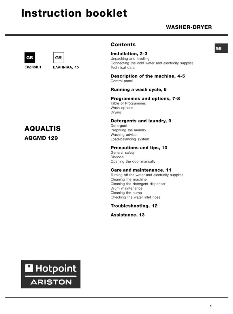 Ariston AQGMD 129/A Instruction booklet