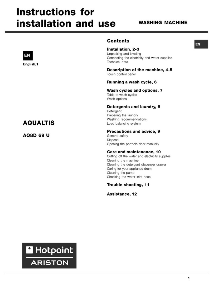 Hotpoint Ariston AQ8D 69 U User manual