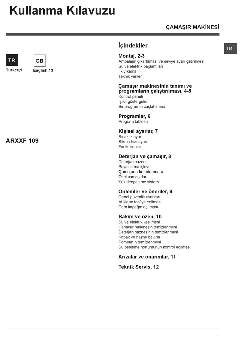 Ariston ARXXF 109 Instructions for use