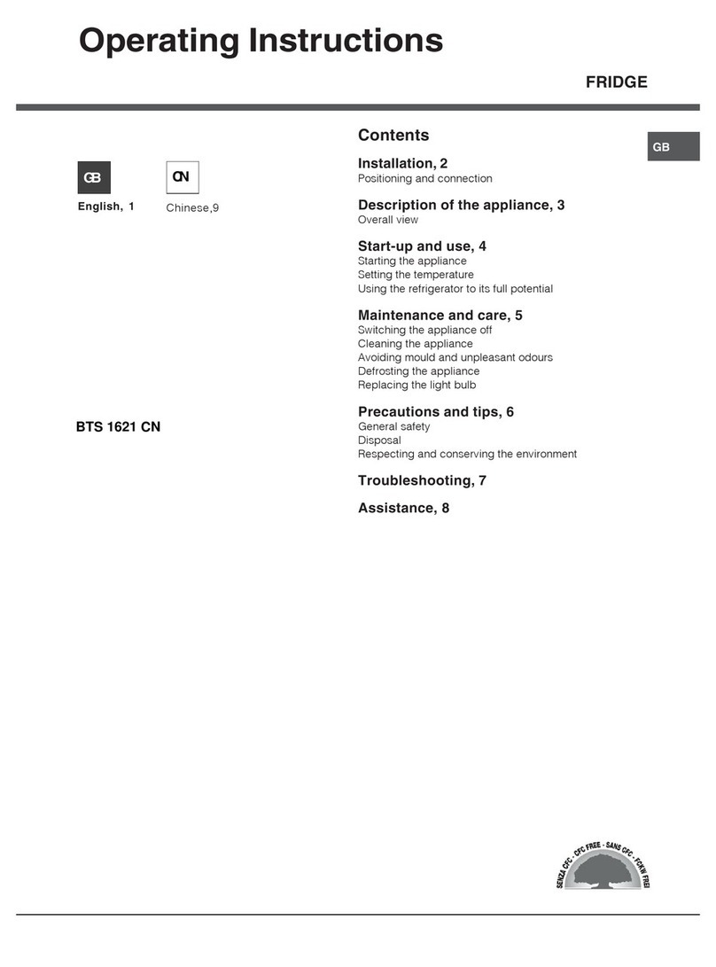 Ariston BTS 1621 CN User manual