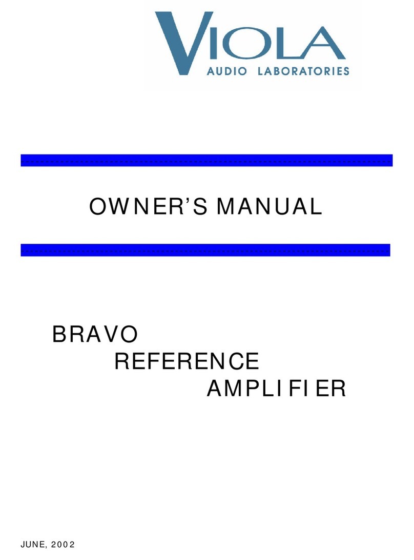 Viola Systems BRAVO REFERENCE AMPLIFIER owner's manual Viola Systems BRAVO REFERENCE AMPLIFIER owner's manual