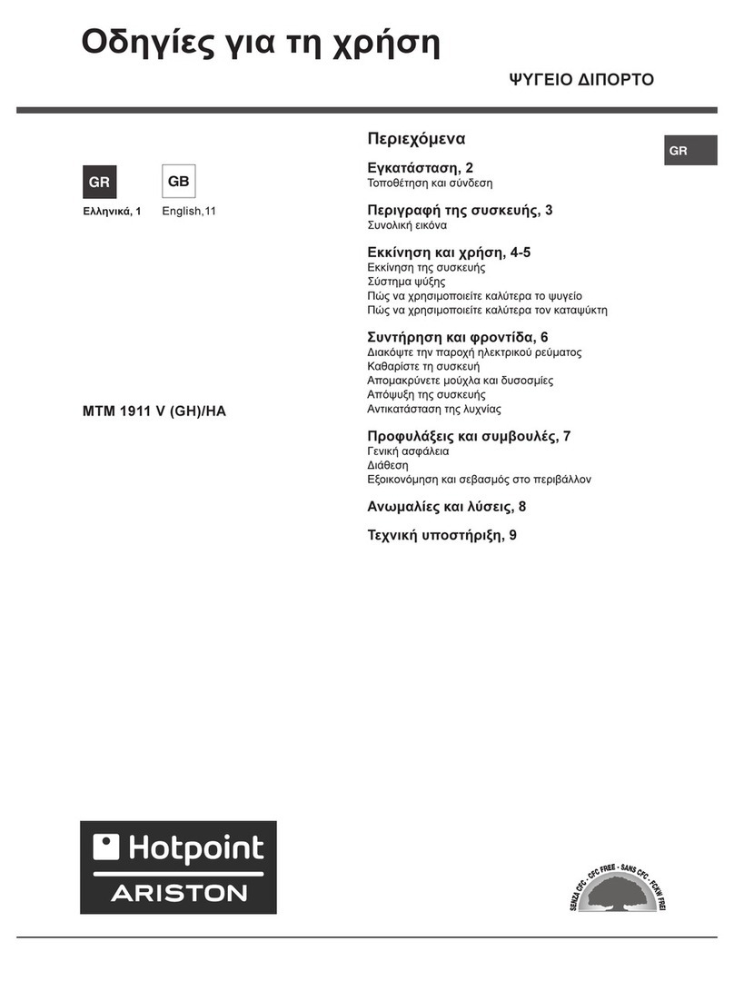 Hotpoint Ariston MTM 1911 V User manual