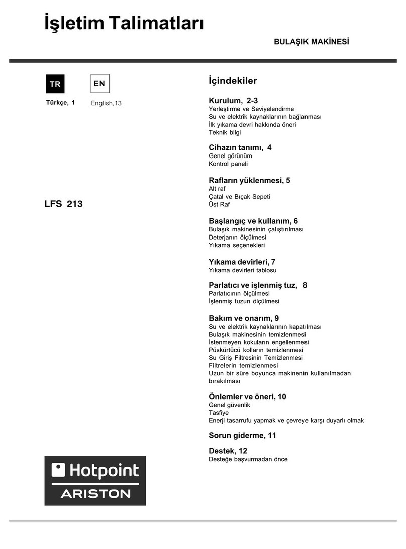 Hotpoint Ariston LFS 213 User manual