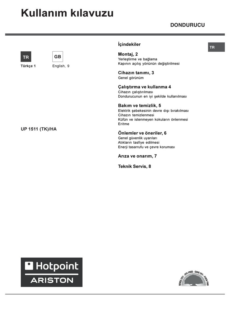 Hotpoint Ariston UP 1511 operating instructions
