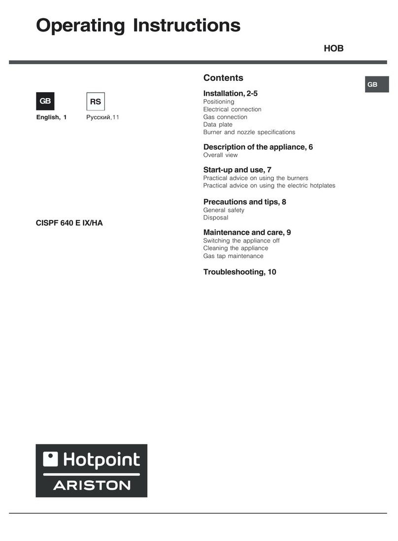Hotpoint Ariston CISPF 640 E IX Use and care manual