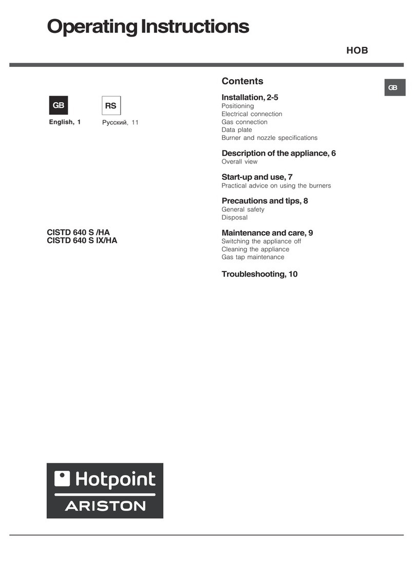 Hotpoint Ariston CISTD 640S operating instructions