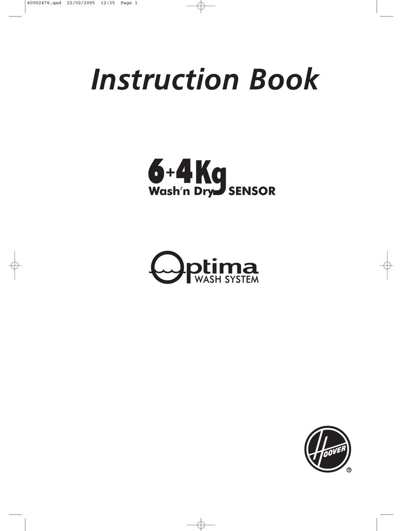 Hoover 6+4 Kg Wash'n dry Sensor User manual