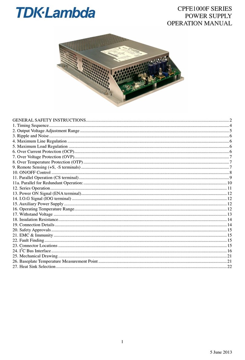 TDK-Lambda CPFE1000F SERIES User manual