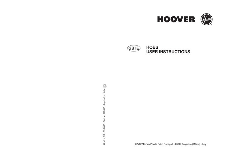 Hoover Hob User instructions