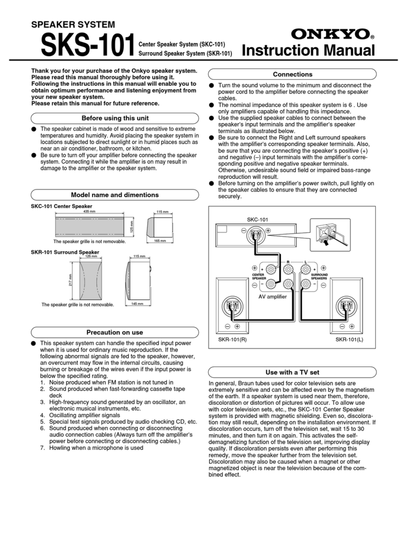 Onkyo SKS-101 User manual Onkyo SKS-101 User manual