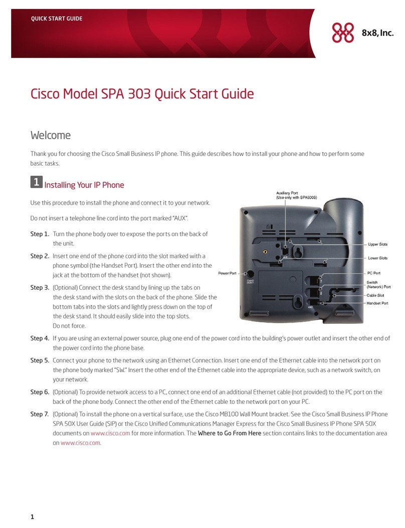8*8 SPA 303 quick start guide