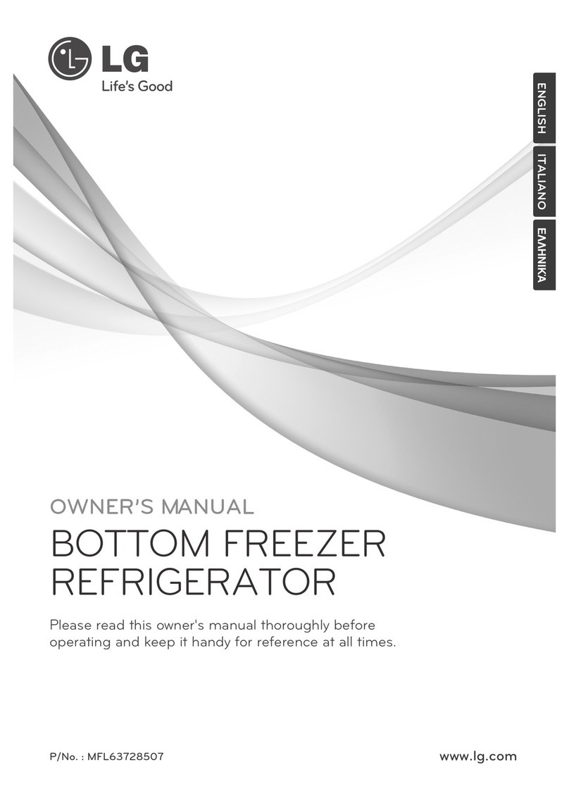 LG BOTTOM FREEZER REFRIGERATOR User manual