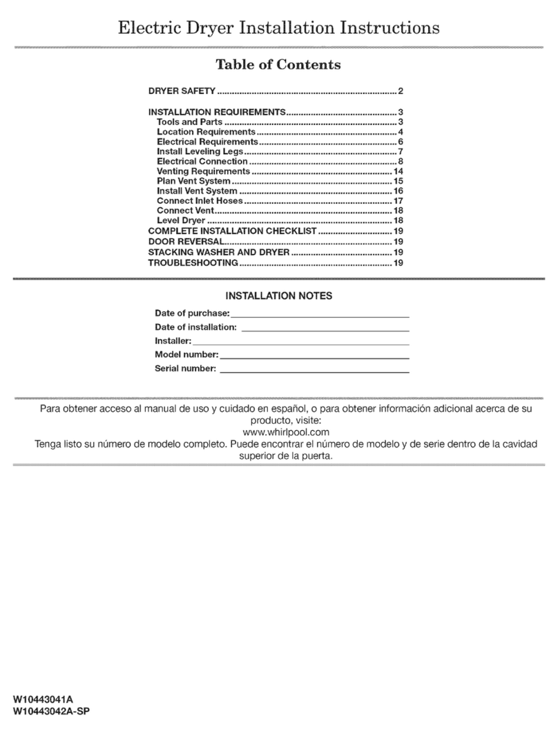 Maytag MEDE251YG1 installation instructions