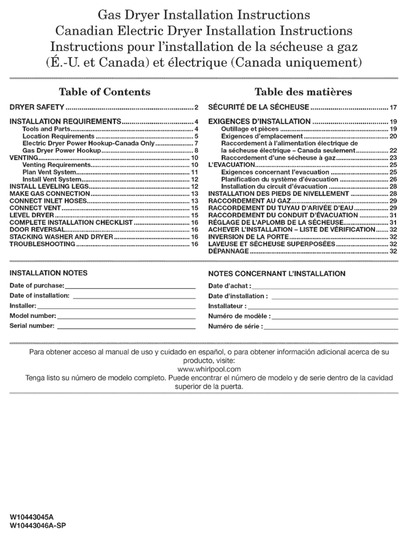 Maytag MGDE201YW2 User manual