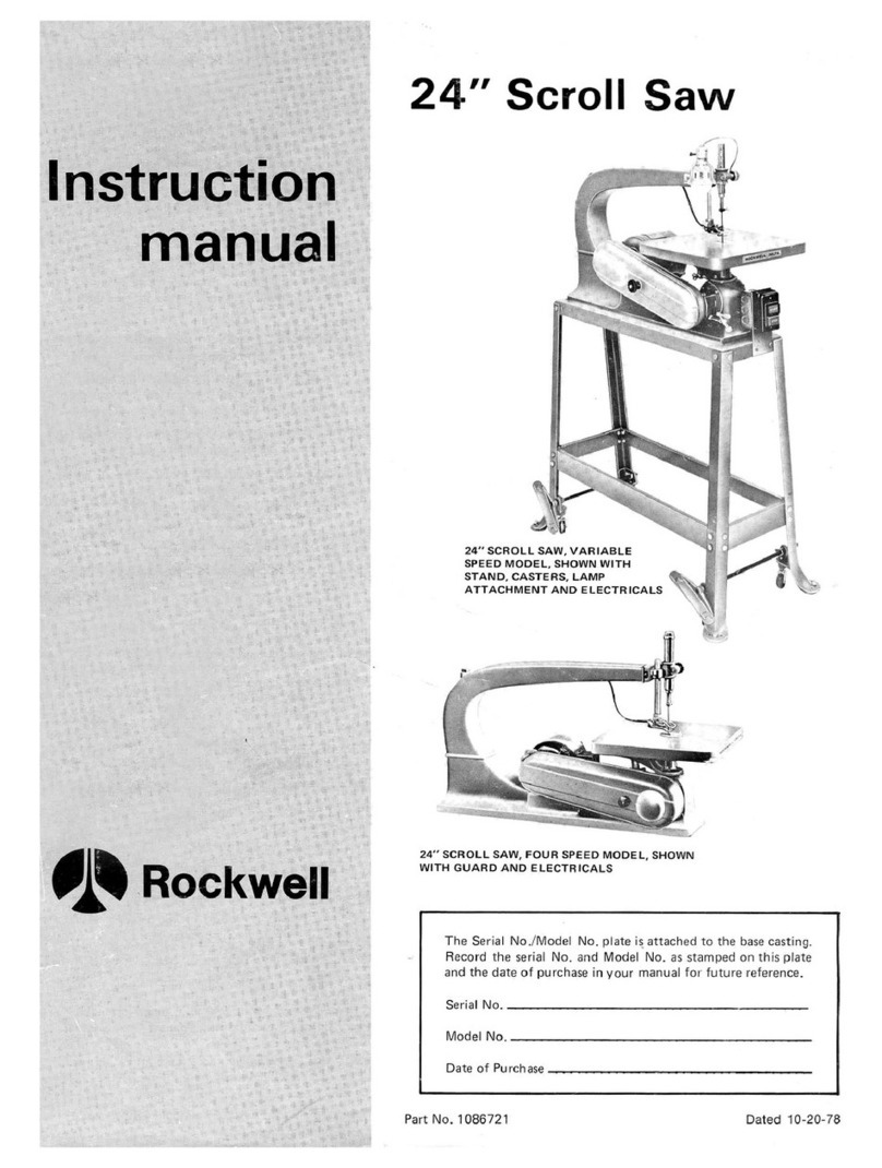 DeWalt 24' Scroll Saw User manual