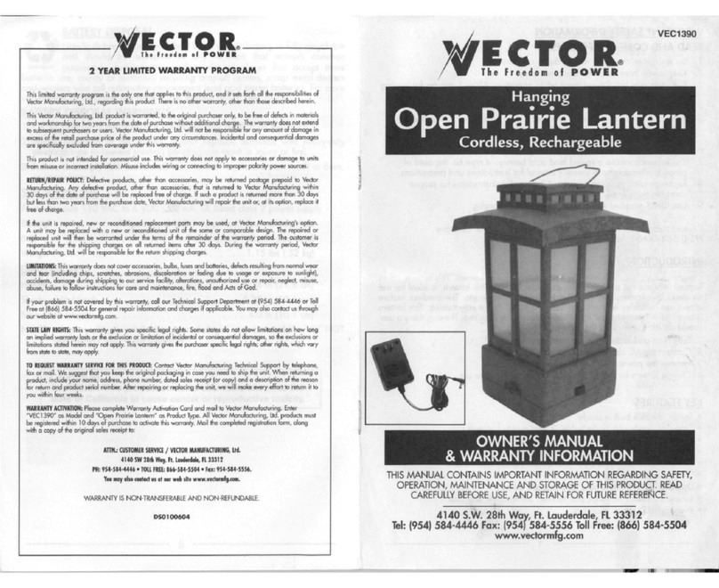 Vector VEC1390 Instruction Manual