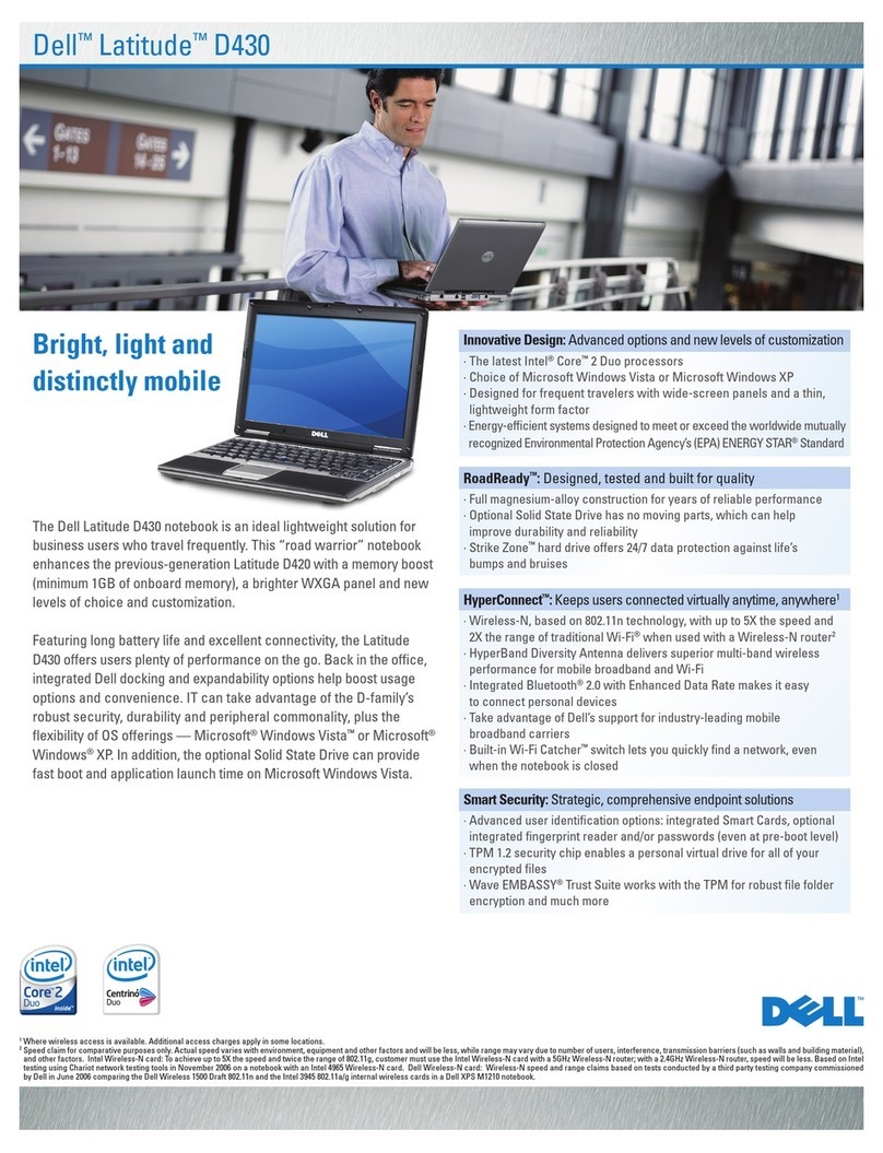 Dell Latitude D430 Spesification