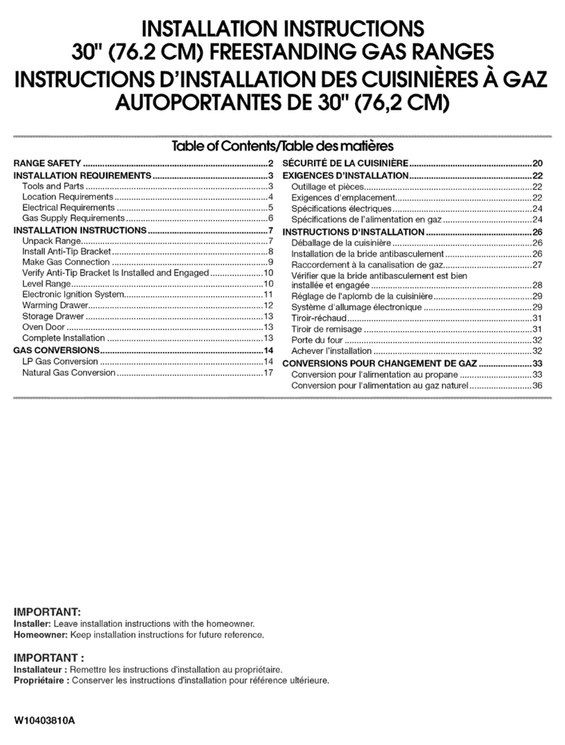 Maytag MGR8670AB0 installation instructions