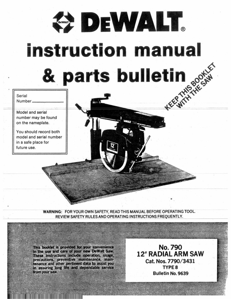 DeWalt 790 Instruction Manual