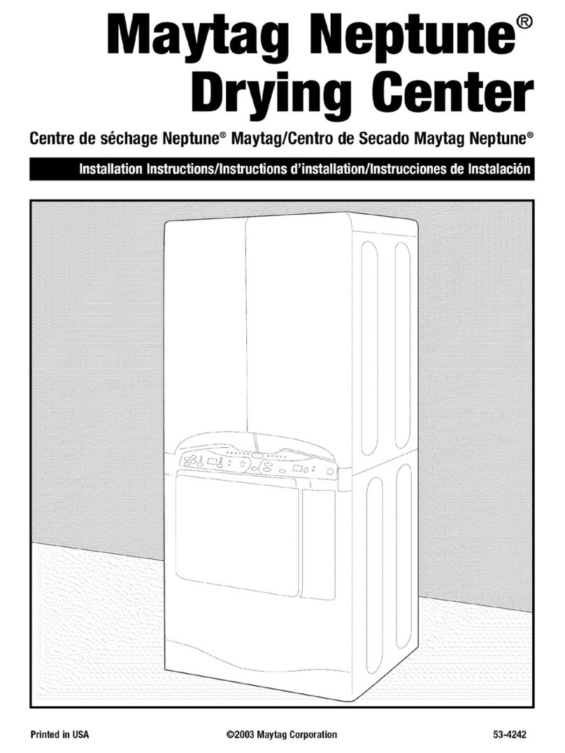 Maytag NEPTUNE WASHER User manual