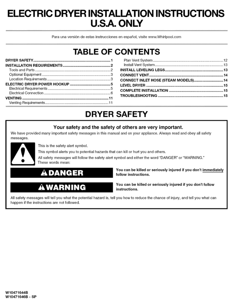 Maytag MEDE500VW2 User manual