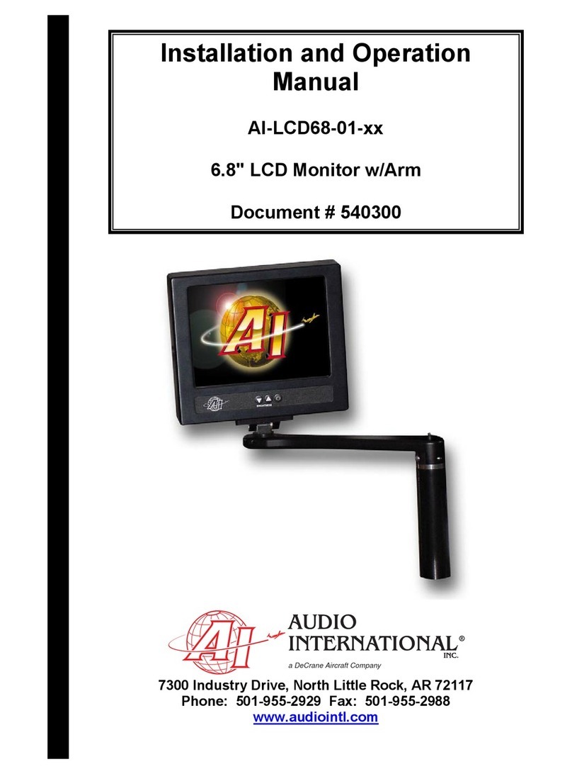 Audio international AI-LCD68-01-xx Installation and operation manual