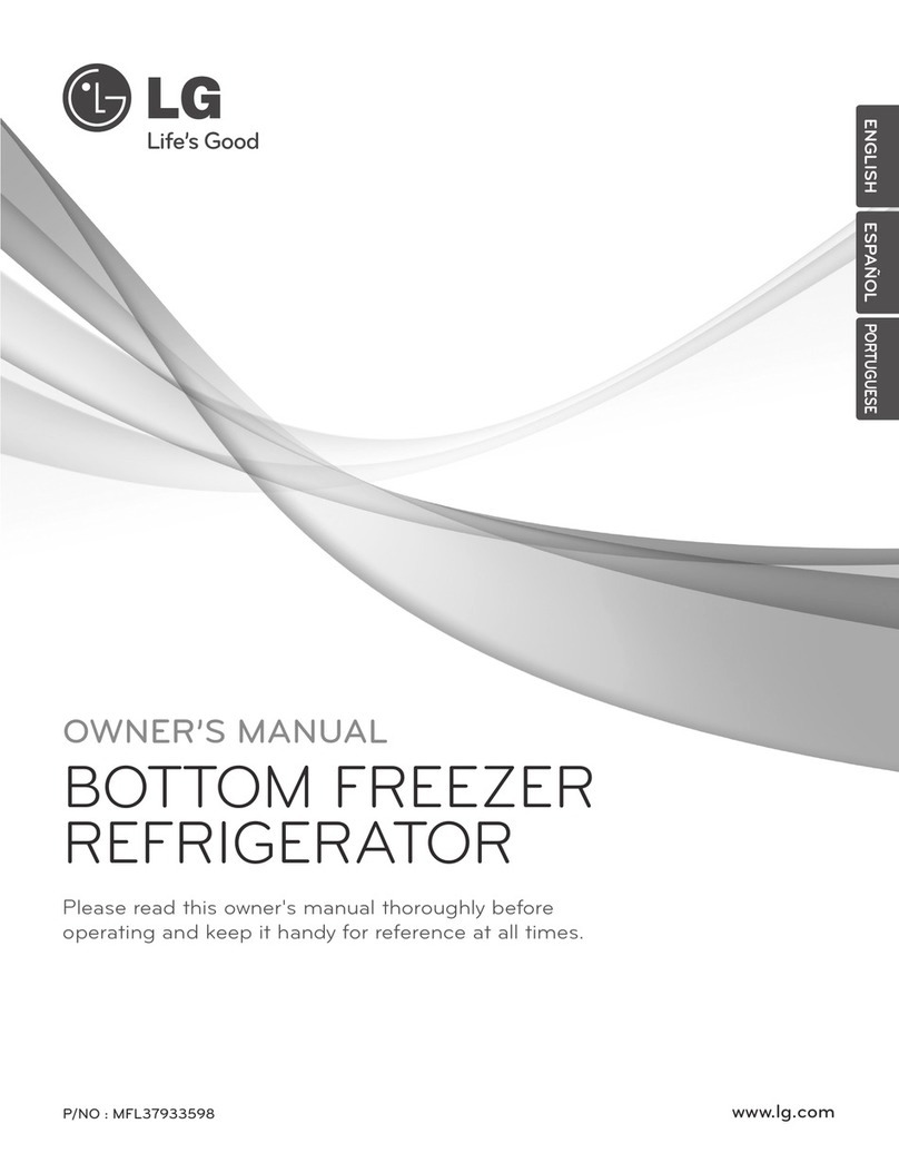 LG BOTTOM FREEZER REFRIGERATOR User manual