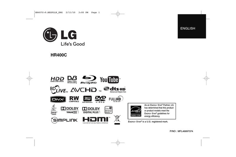 LG HR400C owner's manual