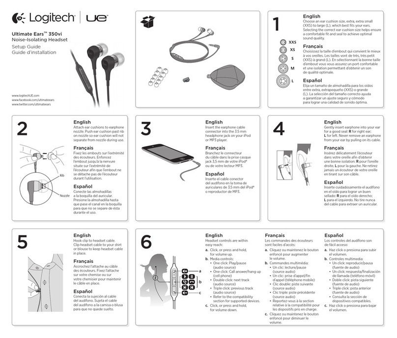 Logitech Ultimate Ears 350vi User manual