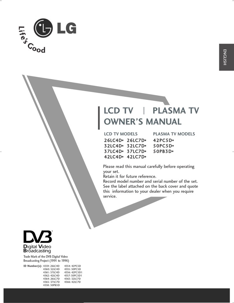 LG 26LC4D Series User manual