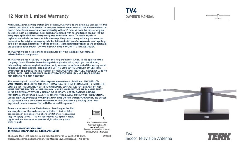 TERK Technologies TV4 owner's manual
